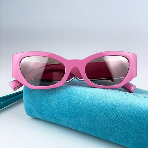 SALE! NEW D&G DG6186 3262/5 Pink Mirror Silver Cat Eye Women Sunglasses main image 9